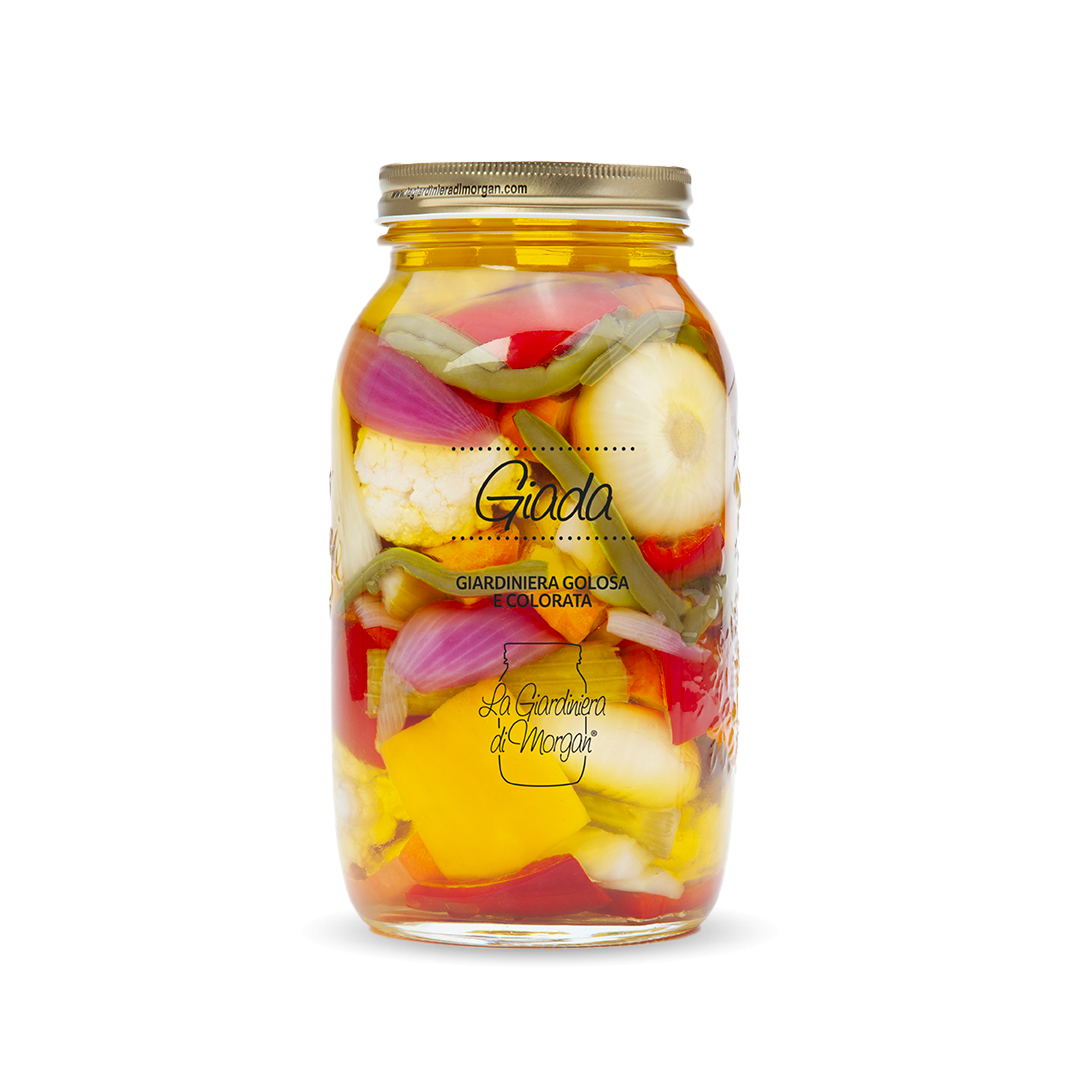 Giardiniera in olio colorata